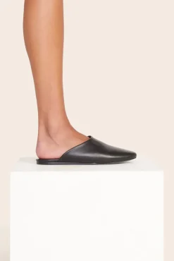 Mules & Flats<STAUD ABBY SLIPPER   BLACK