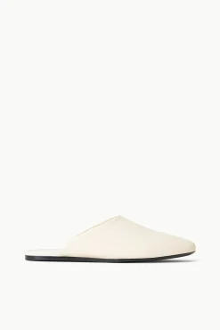 Mules & Flats<STAUD ABBY SLIPPER   CREAM