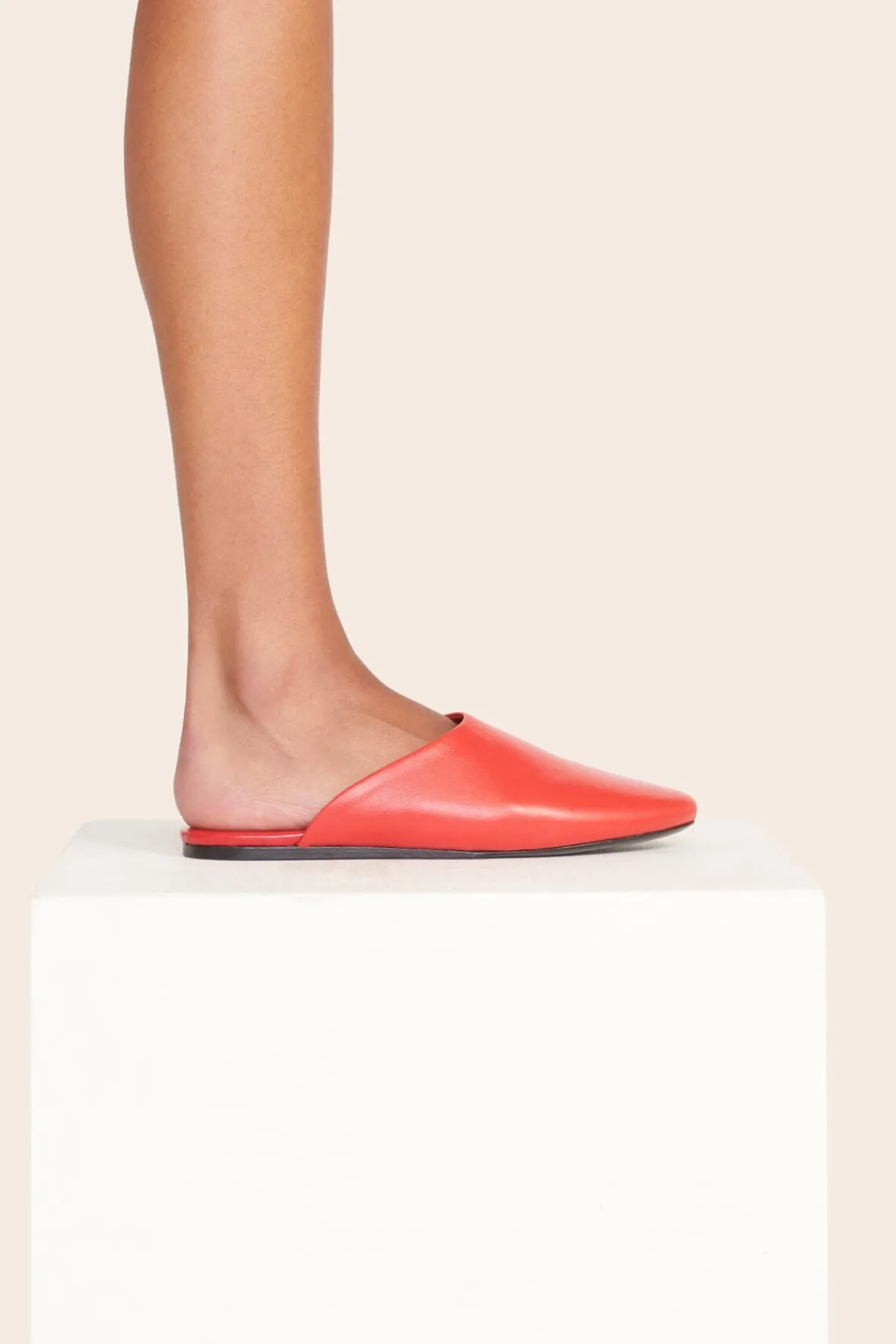 Mules & Flats<STAUD ABBY SLIPPER RED ROSE REDROSE