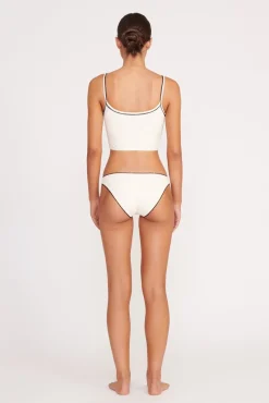Bikinis<STAUD ABBY SWIM TOP IVORY BLACK IVORYBLACK