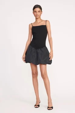 Dresses<STAUD ABLEE DRESS   BLACK