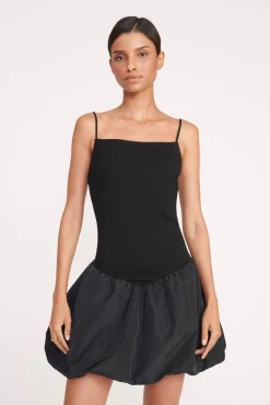 Dresses<STAUD ABLEE DRESS   BLACK