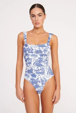 One Pieces<STAUD ADELAIDE ONE PIECE  BLUE TOILE BLUETOILE