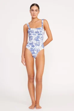 One Pieces<STAUD ADELAIDE ONE PIECE  BLUE TOILE BLUETOILE