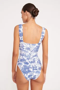 One Pieces<STAUD ADELAIDE ONE PIECE BLUE TOILE BLUETOILE