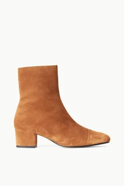 Boots|The Boot Shop<STAUD AIMEE SHORT BOOT  TAN SUEDE TANSUEDE