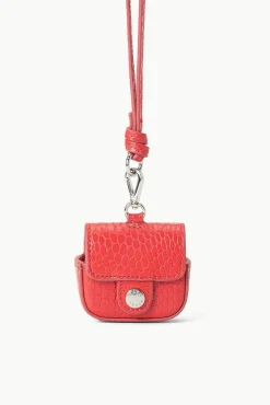 Small Leather Goods|Necklaces<STAUD AIRPOD PRO CASE  RED ROSE REDROSE