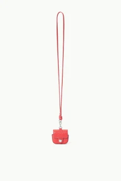 Small Leather Goods|Necklaces<STAUD AIRPOD PRO CASE  RED ROSE REDROSE