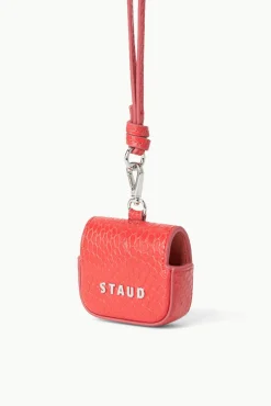 Small Leather Goods|Necklaces<STAUD AIRPOD PRO CASE  RED ROSE REDROSE