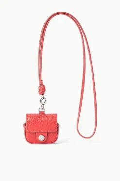 Small Leather Goods|Necklaces<STAUD AIRPOD PRO CASE  RED ROSE REDROSE
