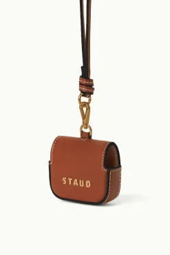 Small Leather Goods|Necklaces<STAUD AIRPOD PRO CASE Tan