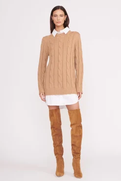 Dresses<STAUD ALDRIN DRESS  CAMEL WHITE CAMELWHITE