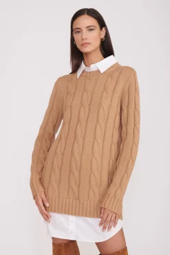 Dresses<STAUD ALDRIN DRESS  CAMEL WHITE CAMELWHITE