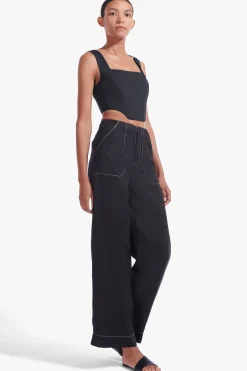 Tops<STAUD ALICE TOP BLACK