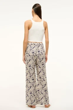 Pants & Shorts<STAUD ALIZE PANT  NAVY SCALLOP BLOCK PRINT NAVYSCALLOPBLOCKPRINT