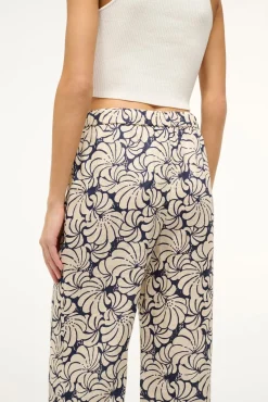 Pants & Shorts<STAUD ALIZE PANT  NAVY SCALLOP BLOCK PRINT NAVYSCALLOPBLOCKPRINT