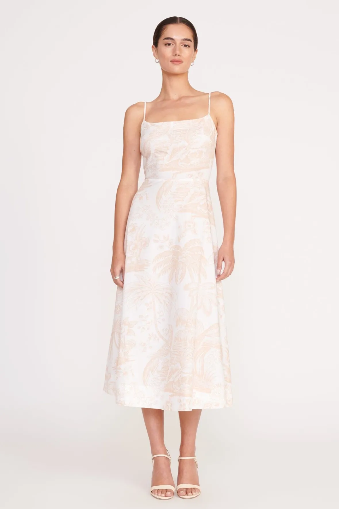 Poplin Shop|Dresses<STAUD AMARANTH DRESS IVORY BEIGE TOILE IVORYBEIGETOILE