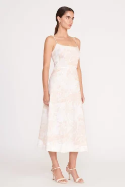 Poplin Shop|Dresses<STAUD AMARANTH DRESS IVORY BEIGE TOILE IVORYBEIGETOILE