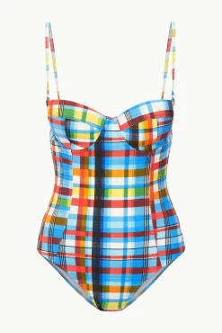 One Pieces<STAUD AMARI ONE PIECE  MADRAS PLAID MADRASPLAID