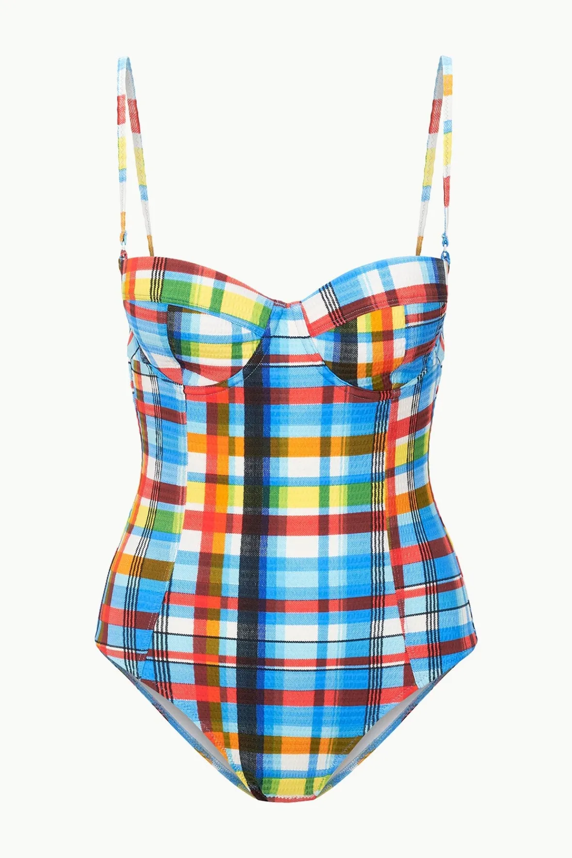 One Pieces<STAUD AMARI ONE PIECE MADRAS PLAID MADRASPLAID