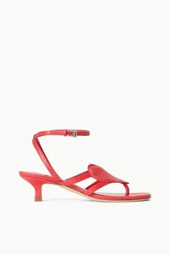 Heels<STAUD AMOUR KITTEN HEEL  RED ROSE REDROSE