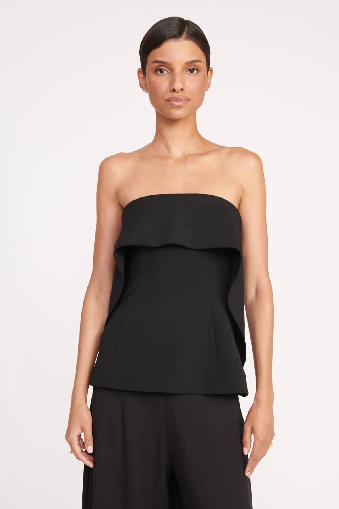 Tops<STAUD ANASTASIA TOP BLACK