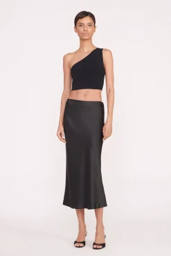 Skirts<STAUD ANGELA SKIRT   BLACK