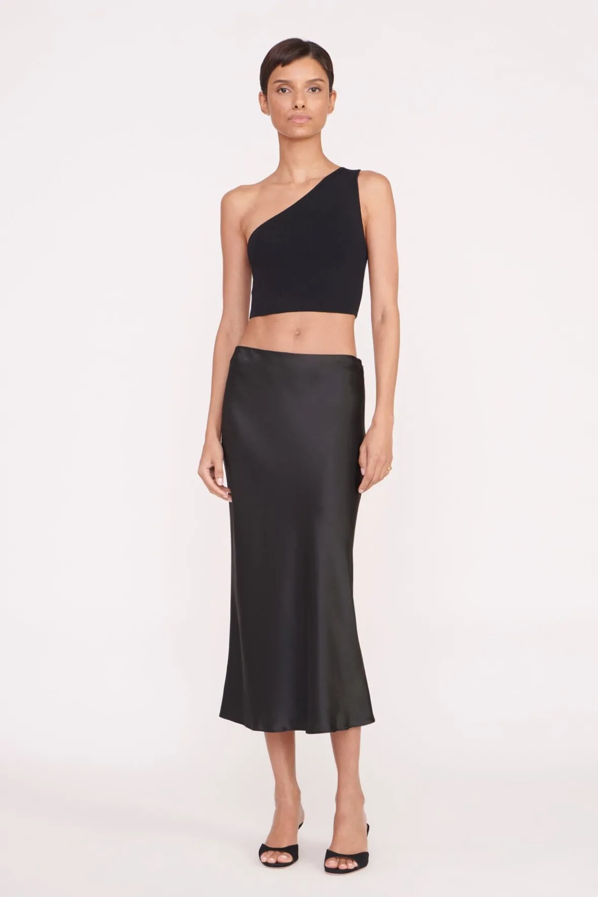 Skirts<STAUD ANGELA SKIRT BLACK