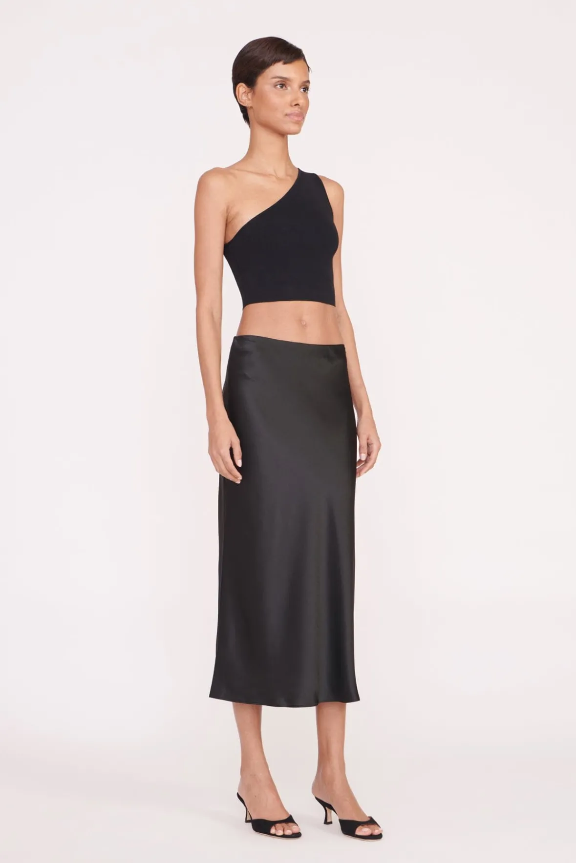 Skirts<STAUD ANGELA SKIRT BLACK