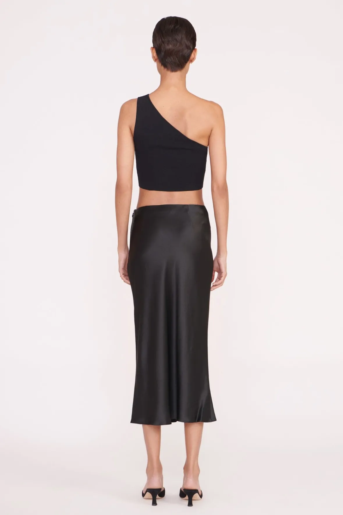 Skirts<STAUD ANGELA SKIRT BLACK