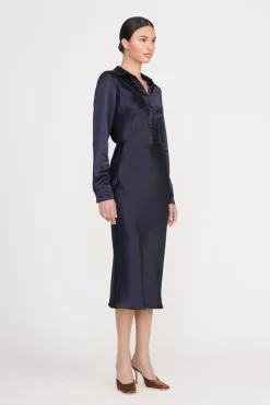Skirts|Essentials<STAUD ANGELA SKIRT   NAVY
