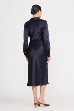 Skirts|Essentials<STAUD ANGELA SKIRT   NAVY