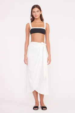 Cover-Ups<STAUD ANGELICA COVERUP SKIRT   WHITE