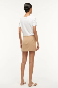 Spring Suiting|Essentials<STAUD ANNETTE SKIRT CAMEL