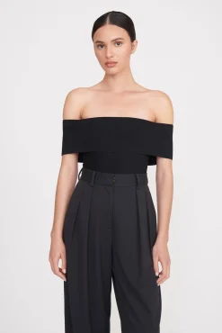 Tops<STAUD ARTISTRY TOP BLACK