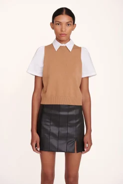 Tops<STAUD ARYA TOP  TAN WHITE TANWHITE