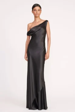 Dresses<STAUD ASHANTI DRESS   BLACK