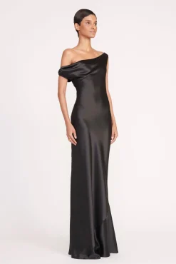 Dresses<STAUD ASHANTI DRESS   BLACK