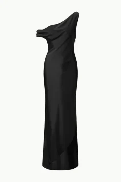 Dresses<STAUD ASHANTI DRESS   BLACK