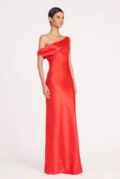 Dresses<STAUD ASHANTI DRESS  RED ROSE REDROSE