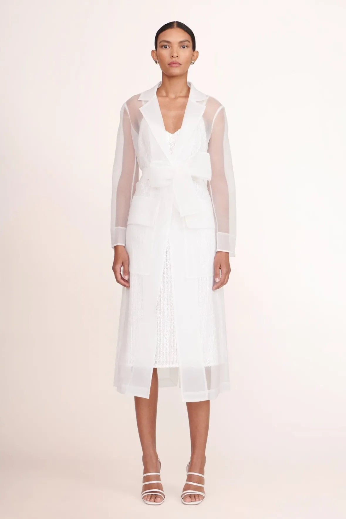 Dresses<STAUD ASHLEY DRESS WHITE