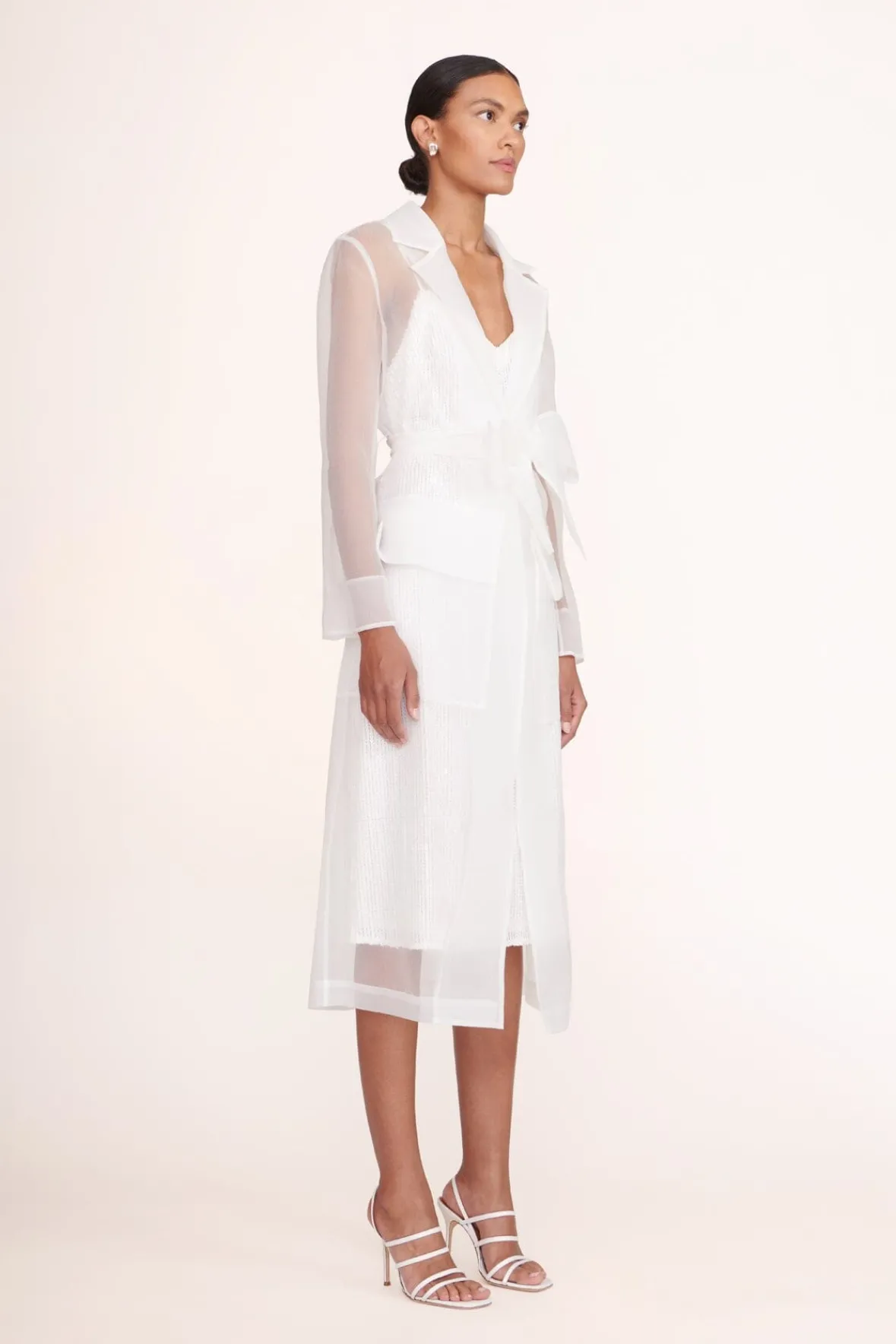 Dresses<STAUD ASHLEY DRESS WHITE
