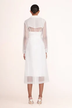 Dresses<STAUD ASHLEY DRESS WHITE