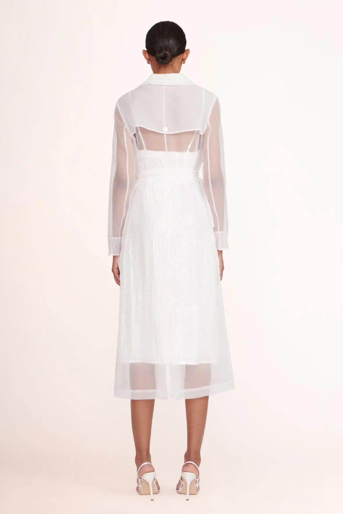 Dresses<STAUD ASHLEY DRESS WHITE