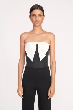 Tops<STAUD ATTICUS TOP  BLACK IVORY BLACKIVORY