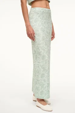 The Evening Edit|Skirts<STAUD BARLETTA SKIRT   CARIBBEAN