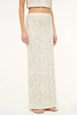 STAUD Bride|The Evening Edit<STAUD BARLETTA SKIRT   IVORY