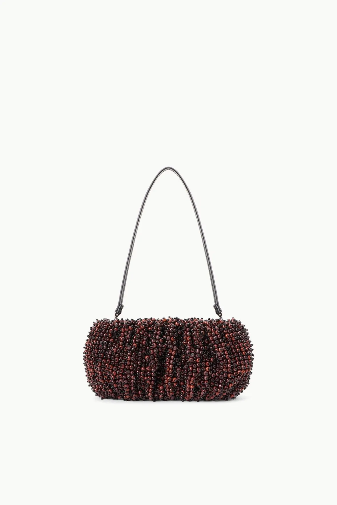 Beaded|Clutches<STAUD BEADED BEAN BAG MAHOGANY BLACK MAHOGANY/BLACK
