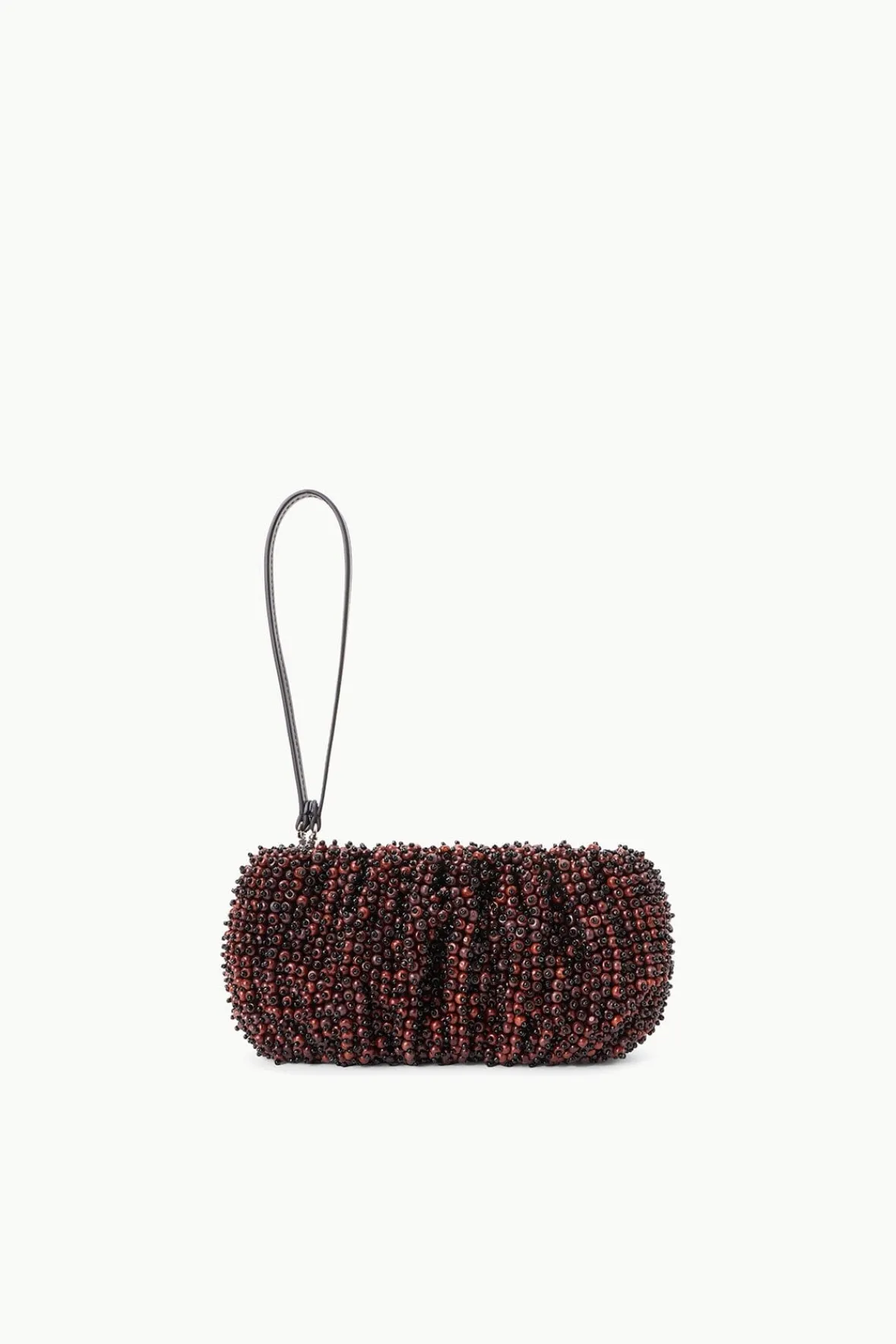 Beaded|Clutches<STAUD BEADED BEAN BAG MAHOGANY BLACK MAHOGANY/BLACK