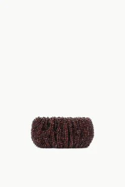 Beaded|Clutches<STAUD BEADED BEAN BAG MAHOGANY BLACK MAHOGANY/BLACK